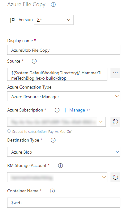 Configure Azure File Copy